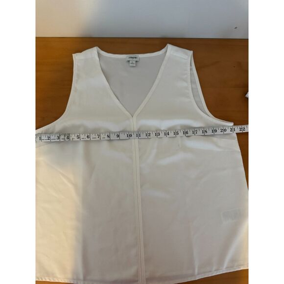 J. Crew Ivory Shell Blouse Size Large - Picture 7 of 8
